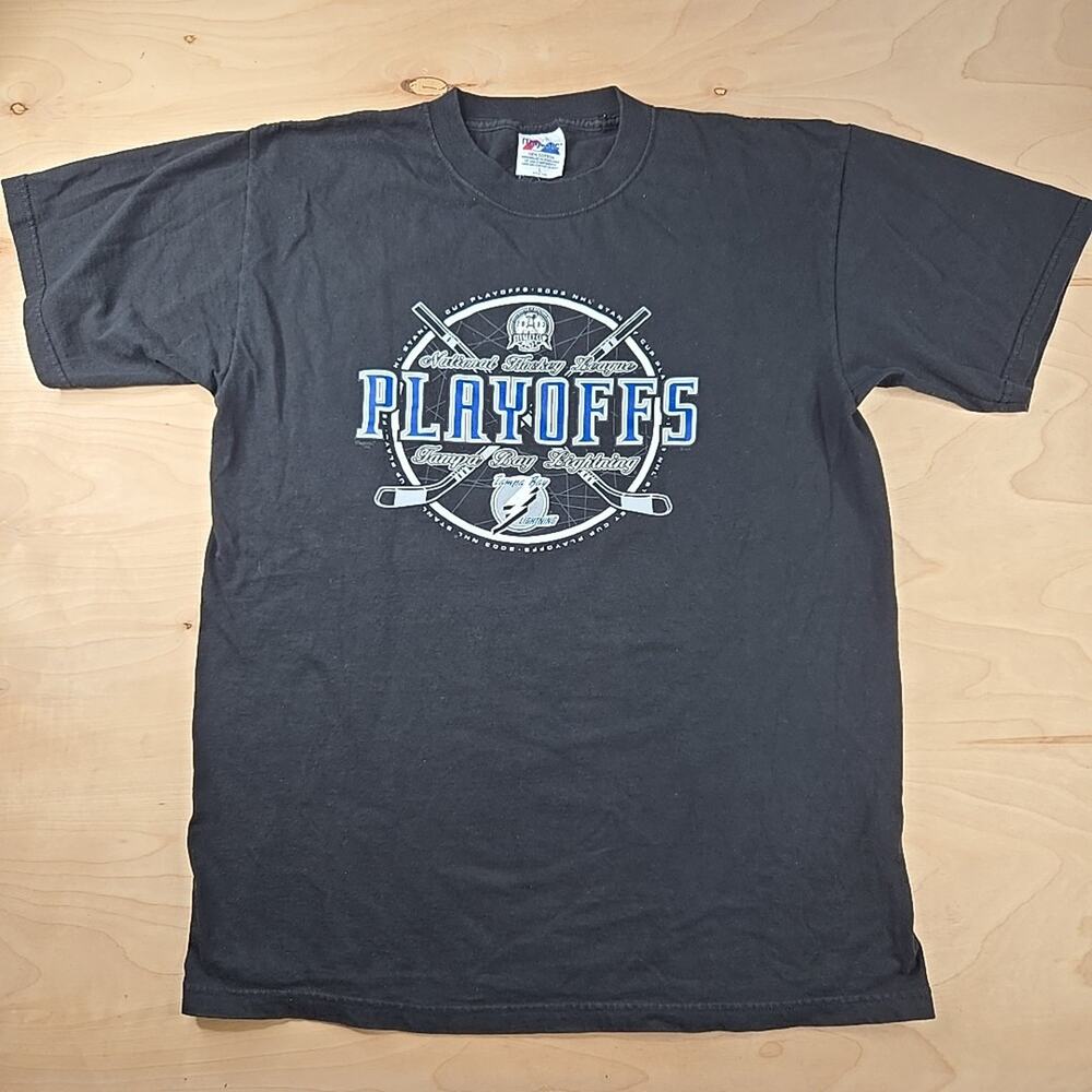 Vintage Tampa Bay Lightning T-Shirt 2003 Stanley Cup Playoffs Y2K Men Sz L NHL